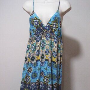 Wet Seal Vintage Babydoll Women's Medium Sleeveless Spaghetti Strap Maxi Dress